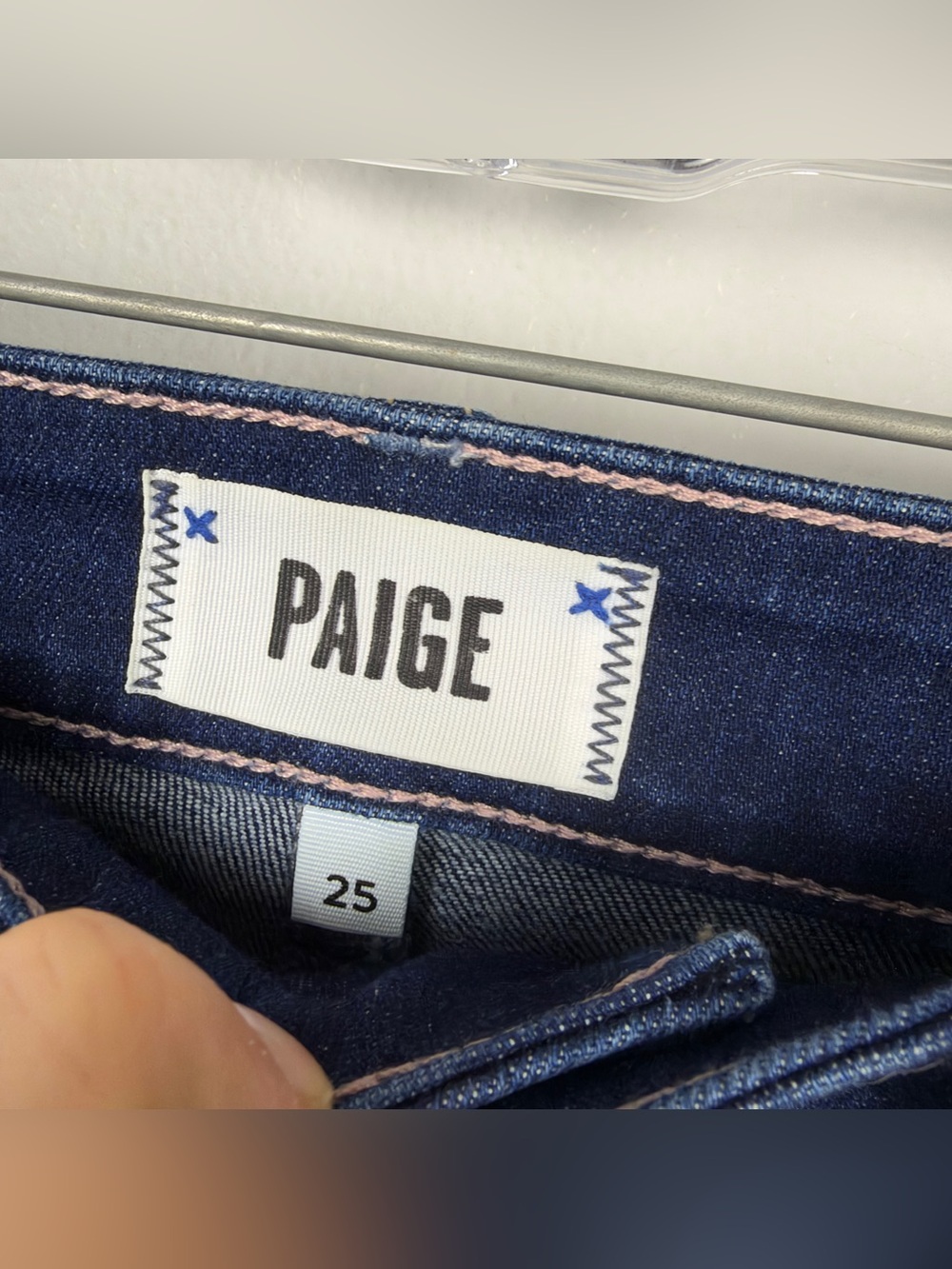 Anthropologie Paige Anessa Crop Wide Leg Dark Wash Jeans - Picture 5 of 6